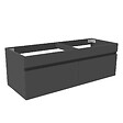 AICA SANITAIRE - AICA Meuble de salle de bain 120cm à double porte, suspendu, Anthracite - vignette