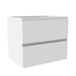 AICA SANITAIRE - AICA Meuble de salle de bain blanc 60cm, suspendu avec 2 tiroirs - vignette