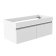 AICA SANITAIRE - AICA Meuble de salle de bain 100cm à double porte, suspendu, blanc - vignette