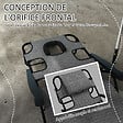OUTSUNNY - Bain de soleil transat pliable inclinable - coussins, espace tête - acier noir polyester gris chiné - vignette