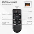 HOMCOM - Cheminée électrique grande taille 2000 W  effet flammes LED minuterie température luminosité réglables télécommande fournie blanc - vignette