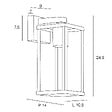 COREP - Applique fonte d'aluminium LAGOS Blanc IP44 - vignette