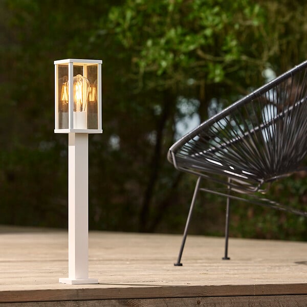 COREP - Potelet fonte d'aluminium blanc Little Garden LAGOS H65cm. - large