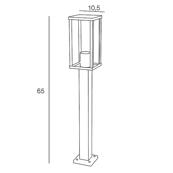 COREP - Potelet fonte d'aluminium blanc Little Garden LAGOS H65cm. - large