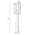 COREP - Potelet fonte d'aluminium blanc Little Garden LAGOS H65cm. - vignette