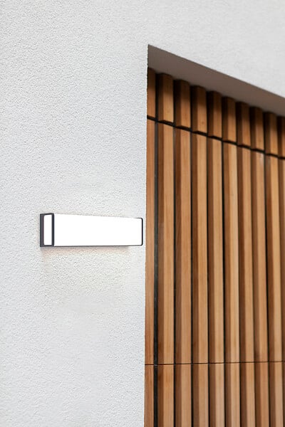 LUTEC - Applique fonte d'aluminium gris foncé Lutec DOBLO L35cm. - large
