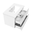 AICA SANITAIRE - Ensemble meuble de salle de bain 80cm, vasque céramique + colonne haut x2 + LED miroir, blanc - vignette