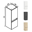 AICA SANITAIRE - Ensemble meuble de salle de bain avec tiroirs 100cm, vasque céramique + colonne x2 + LED miroir, blanc - vignette