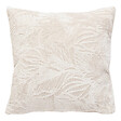 ATMOSPHERA - Coussin décoratif flanelle Beige lin motif en relief 40 x 40 cm - vignette