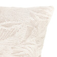 ATMOSPHERA - Coussin décoratif flanelle Beige lin motif en relief 40 x 40 cm - vignette