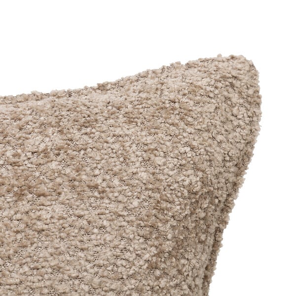 ATMOSPHERA - Coussin décoratif Bouclette Beige Lin 45 x 45 cm - large