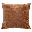 ATMOSPHERA - Coussin décoratif flanelle Terracotta  motif en relief 40 x 40 cm - vignette