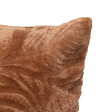 ATMOSPHERA - Coussin décoratif flanelle Terracotta  motif en relief 40 x 40 cm - vignette