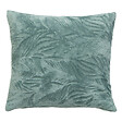 ATMOSPHERA - Coussin décoratif flanelle Bleu givré motif en relief 40 x 40 cm - vignette