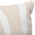 ATMOSPHERA - Coussin décoratif réversible jacquard Beige Lin et Blanc 30 x 50 cm - vignette
