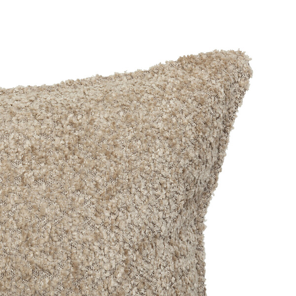 ATMOSPHERA - Coussin décoratif Bouclette Beige lin 30 x 50 cm - large