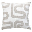 ATMOSPHERA - Coussin décoratif jacquard chenille Beige Lin 40 x 40 cm - vignette