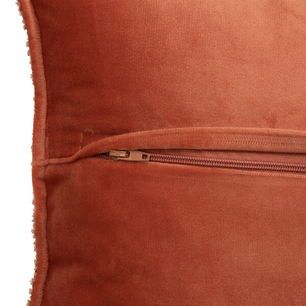 ATMOSPHERA - Coussin décoratif Bouclette Terracotta 45 x 45 cm - large