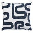 ATMOSPHERA - Coussin décoratif jacquard chenille  Bleu Egéen 40 x 40 cm - vignette