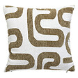 ATMOSPHERA - Coussin décoratif jacquard chenille Vert kaki  40 x 40 cm - vignette