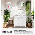 TECTAKE - Meuble sous-lavabo Idris, 2 compartiments, capacité de charge env. 35 kg - vignette