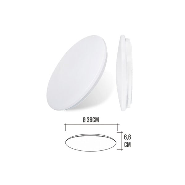 EDM - Plafonnier Circulaire Extra-Plat 24W 1680lm (100W) - Blanc Naturel 4000K - large