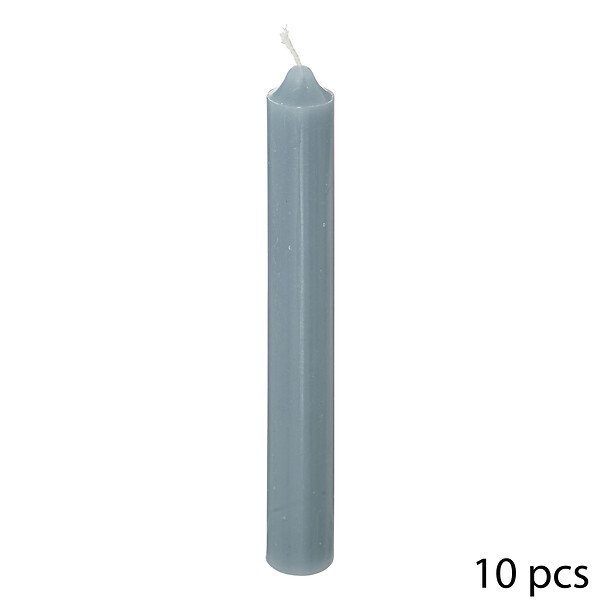 ATMOSPHERA - Lot de 10 Bougies Bâtons Bleu Orage H 16 cm - large