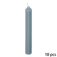 ATMOSPHERA - Lot de 10 Bougies Bâtons Bleu Orage H 16 cm - vignette