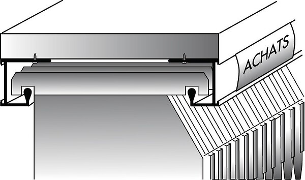 DUVAL - Profil pour dossiers suspendus 221 longueur 2m alu anodisé argent - DUVAL - 42-0102-0202 - large