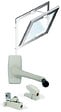 SOUCHIER - Kit ferme imposte manivelle Windy 305 blanc SOUCHIER pour châssis abattant intérieur L.3.05m - 26802 - vignette