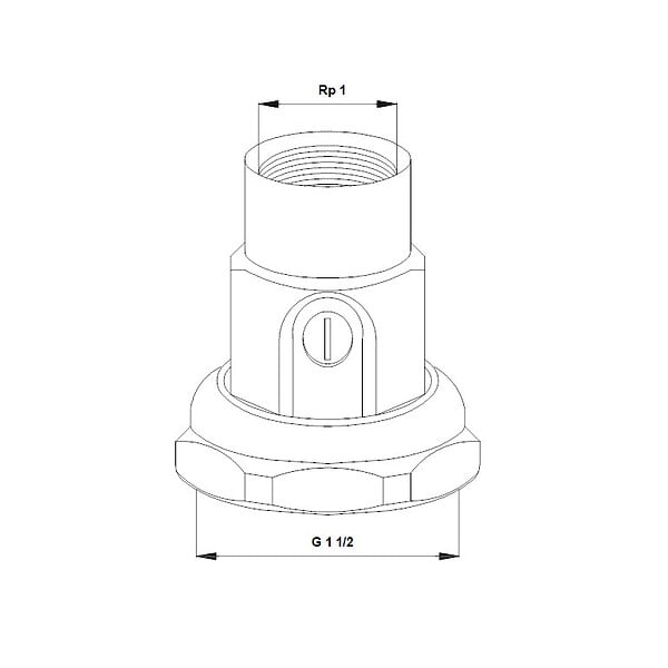 GRUNDFOS - Raccord union vanne laiton - Ecrou : 40x49 - Femelle : 26x34 - large