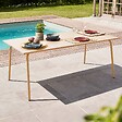 OVIALA - Table de jardin rectangulaire en métal 8 places 180 cm ivoire - Palavas - vignette
