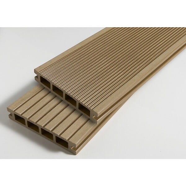 MCCOVER - PACK 1 m² lame de terrasse composite Dual - Beige clair,L : 360 cm , l : 14 cm, E : 25mm - large