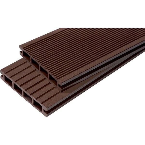 MCCOVER - PACK 1 m² lame de terrasse composite Dual ACCESSOIRES 2400mm Chocolat, ep.25mm, l.14 cm, L.240 cm - large