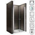 SANIVERRE - GINA Porte de douche H.185 x L. 112 à 116 cm verre transparent 6 mm - vignette