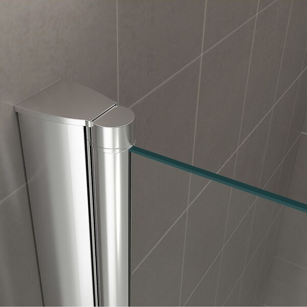 SANIVERRE - GINA Porte de douche H.185 x L. 112 à 116 cm verre transparent 6 mm - large