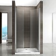 SANIVERRE - GINA Porte de douche H.185 x L. 116 à 120 cm verre dépoli opaque 6 mm - vignette