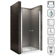 SANIVERRE - GINA Porte de douche H.185 x L. 116 à 120 cm verre dépoli opaque 6 mm - vignette