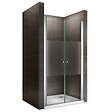 SANIVERRE - GINA Porte de douche H.185 x L. 76 à 80 cm verre semi-opaque 6 mm - vignette