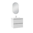 AICA SANITAIRE - Ensemble meubles Salle de Bain 60cm vasque + miroir lumineux Blanc - vignette
