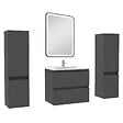 AICA SANITAIRE - Meubles Salle de Bain 60cm avec colonne + miroir lumineux 3 couleurs Anthracite - vignette