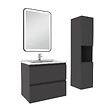 AICA SANITAIRE - Meuble salle de Bain 60cm avec colonne + miroir 3 couleurs Anthracite - vignette
