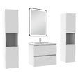 AICA SANITAIRE - Meubles Salle de Bain 60cm avec colonne + miroir lumineux 3 couleurs + dimmable blanc - vignette