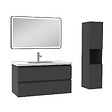 AICA SANITAIRE - Meuble salle de Bain 100cm avec colonne + miroir 3 couleurs Anthracite - vignette