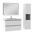 AICA SANITAIRE - Meuble salle de Bain 80cm avec colonne + miroir 3 couleurs blanc - vignette