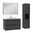 AICA SANITAIRE - Meuble salle de Bain 80cm avec colonne + miroir 3 couleurs Anthracite - vignette