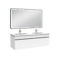 AICA SANITAIRE - Meuble double vasque 120cm avec miroir 3 couleurs + dimmable blanc - vignette