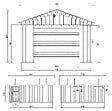 TIMBELA - Garage QUALITÉ PREMIUM 17 m² - L378xl530 cm- garage pour auto, moto, vélos, machines de jardinage - Construction en Panneaux LP Smartside - Abri de jardin Timbela M991B - vignette