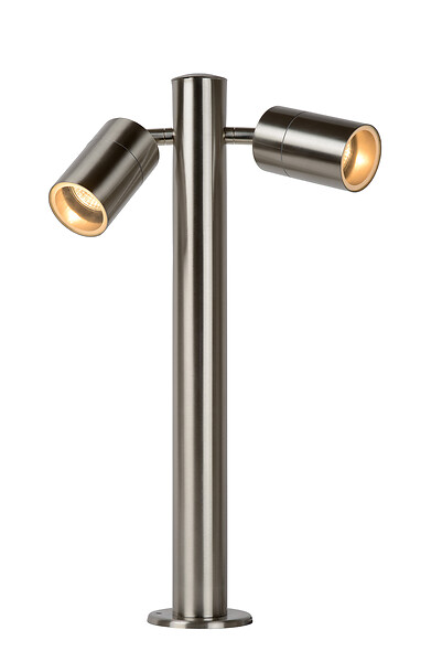 LUCIDE - Borne extérieure - Acier - Arne-LED - Chrome - 2x5W - large