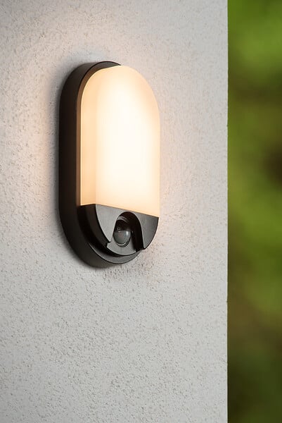 LUCIDE - Applique murale extérieure LED - HUPS IR - Noire - 10W - large